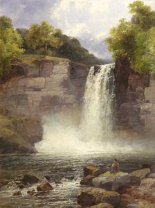 北ウェールズ、ルースベン滝 作： John Brandon Smith